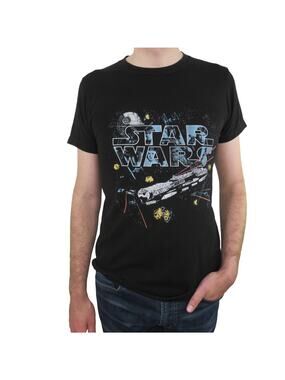Star Wars Graphic T-Shirt Small Retro Galaxy Crewneck